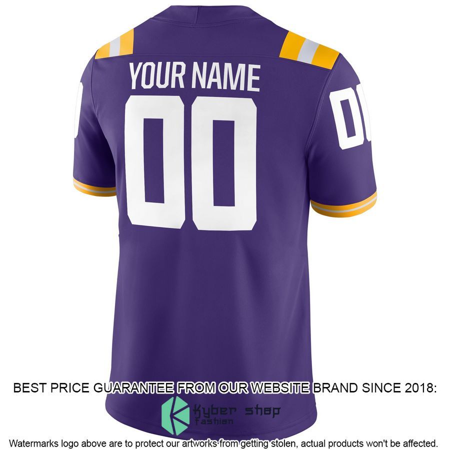 LSU Tigers Nike Football CUSTOM Purple Football Jersey 3 LSU Tigers Nike Football CUSTOM Purple Football Jersey word3