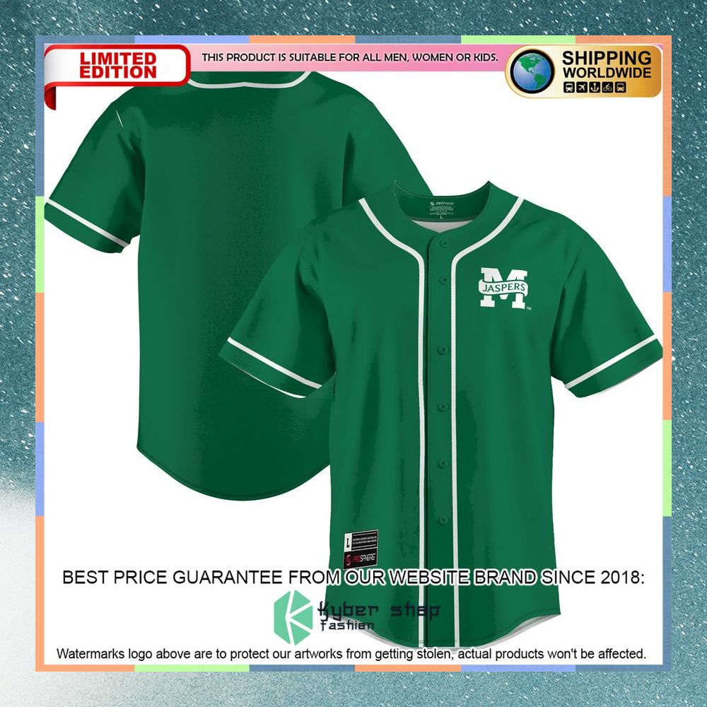 Manhattan Jaspers Green Baseball Jersey 5 Manhattan Jaspers Green Baseball Jersey word3