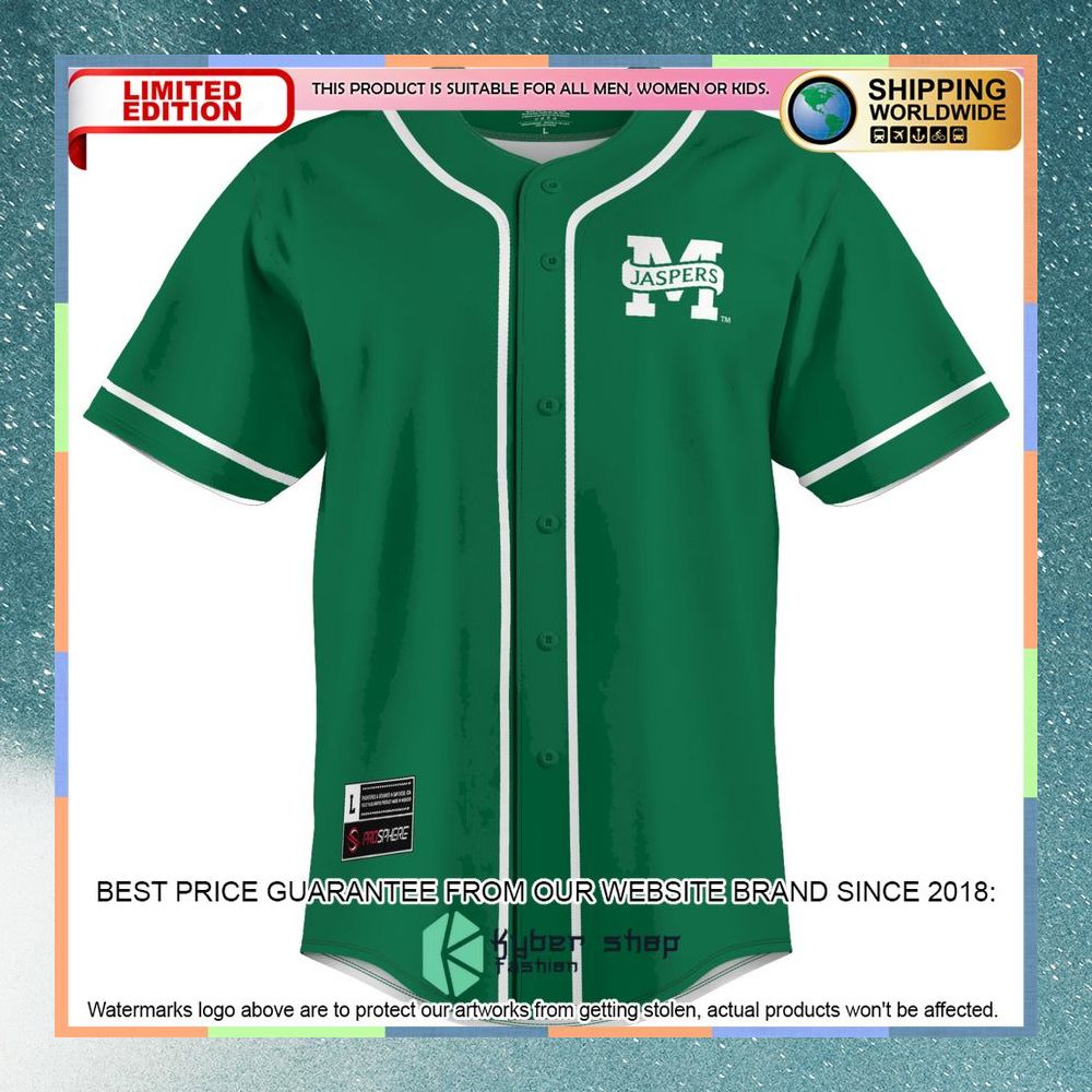 Manhattan Jaspers Green Baseball Jersey 6 Manhattan Jaspers Green Baseball Jersey word3
