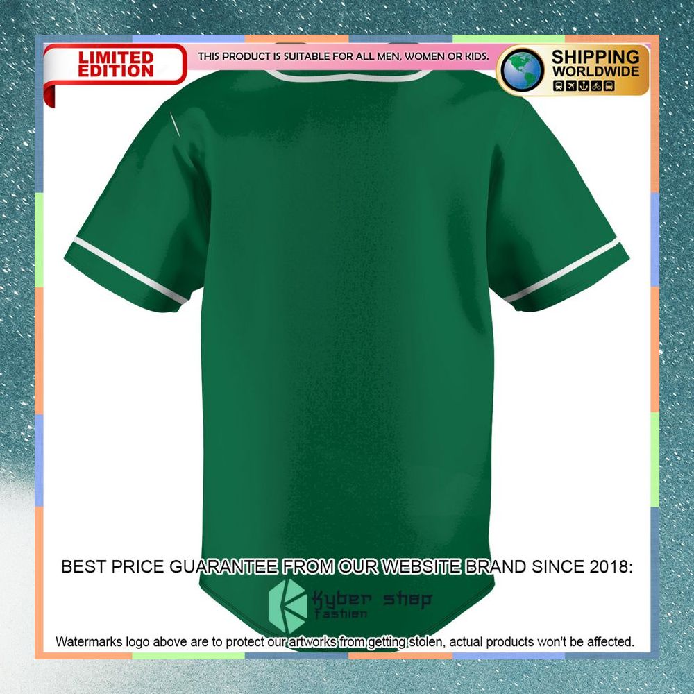 Manhattan Jaspers Green Baseball Jersey 7 Manhattan Jaspers Green Baseball Jersey word3