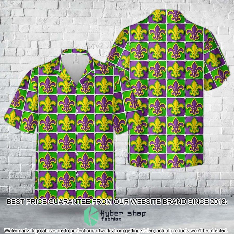Mardi Gras Pattern Hawaiian Shirt