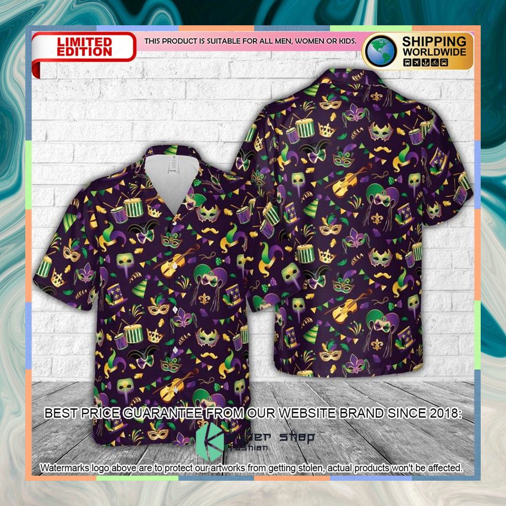 Mardi gras seamless Hawaiian Shirt 3 Mardi gras seamless Hawaiian Shirt word1