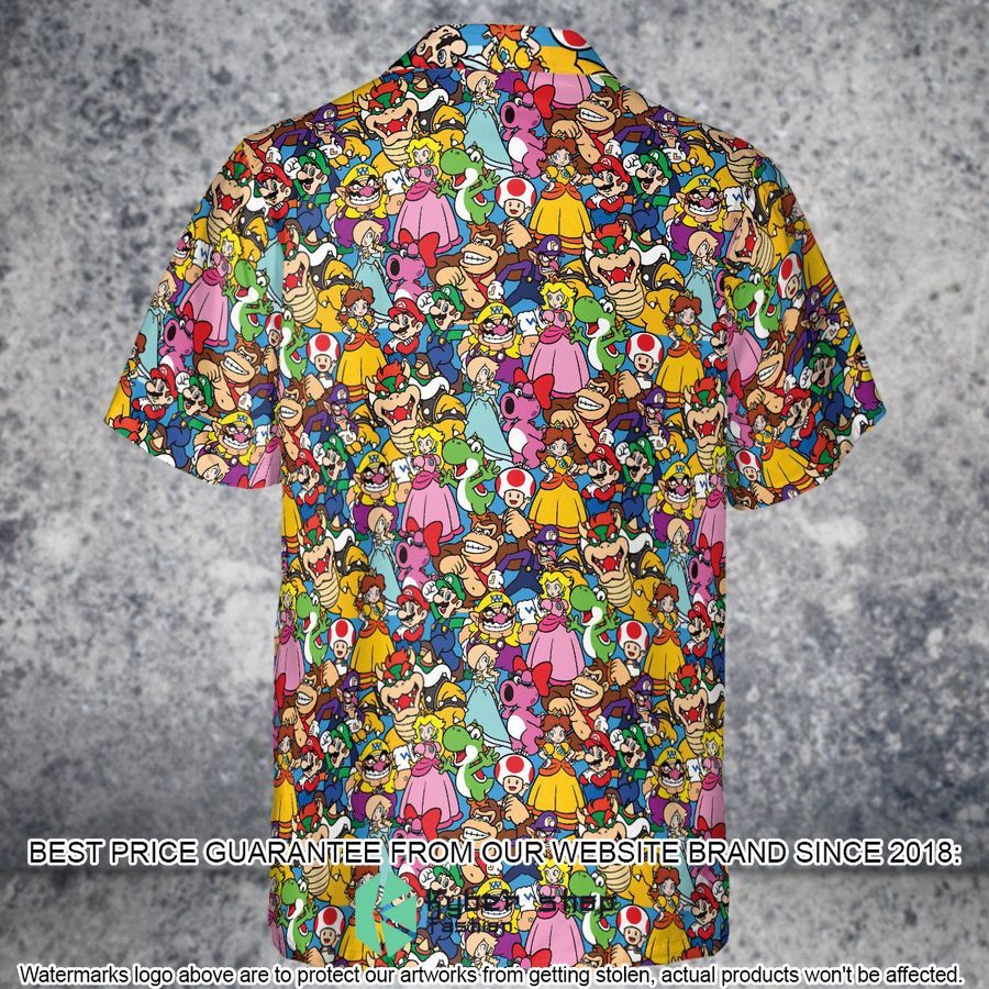 Mario Brothers Colorful Pattern Hawaiian Shirt 3 Mario Brothers Colorful Pattern Hawaiian Shirt word1