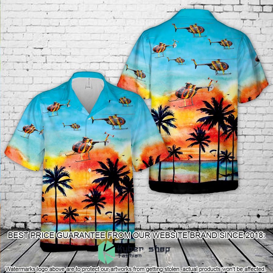 MD500D 'Magnum PI' Helicopter Hawaiian Shirt