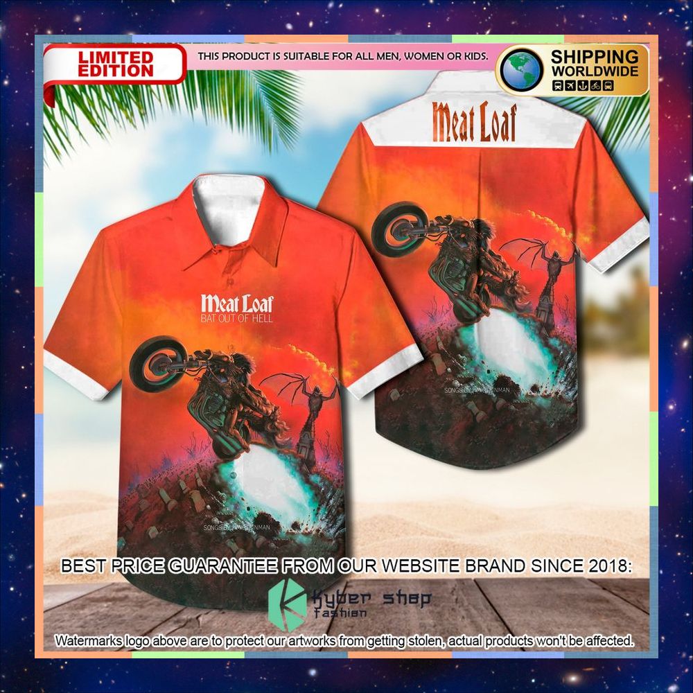 meat loaf bat out of hell hawaiian shirt 1 337