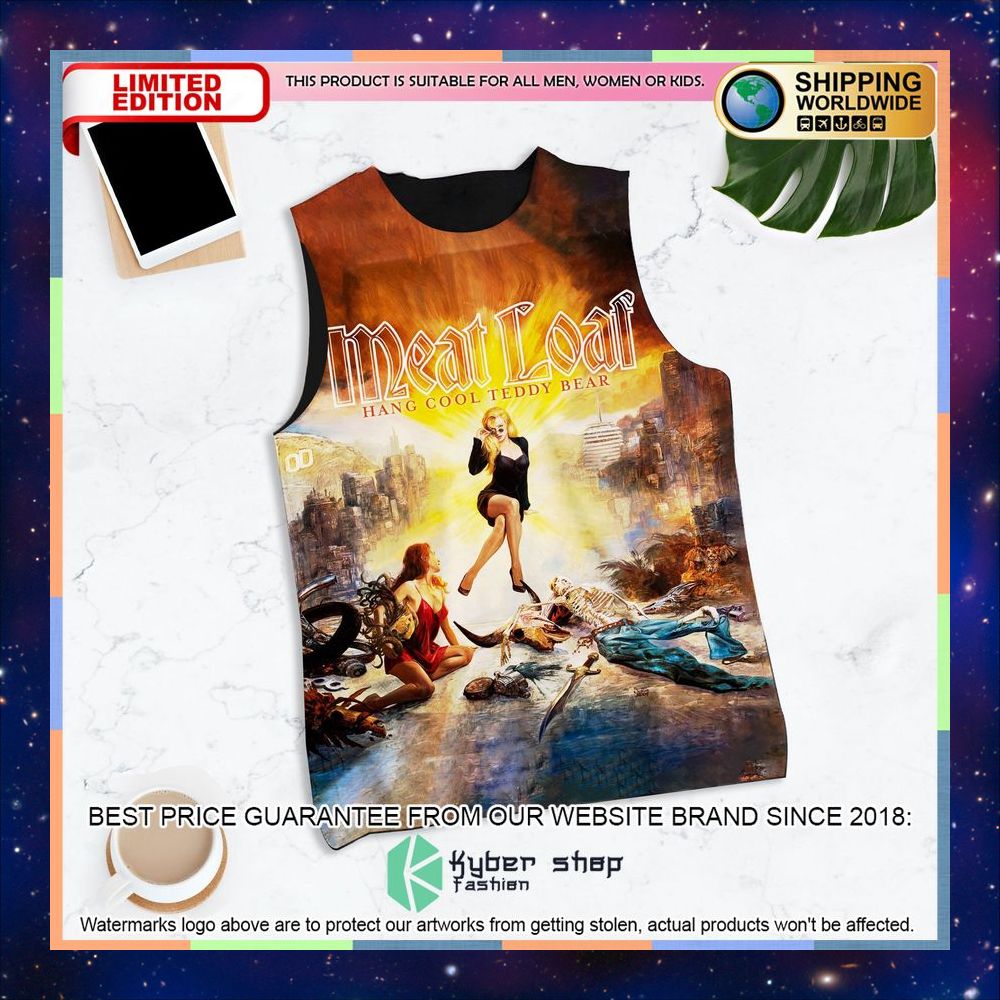 meat loaf hang cool teddy bear tank top 1 431