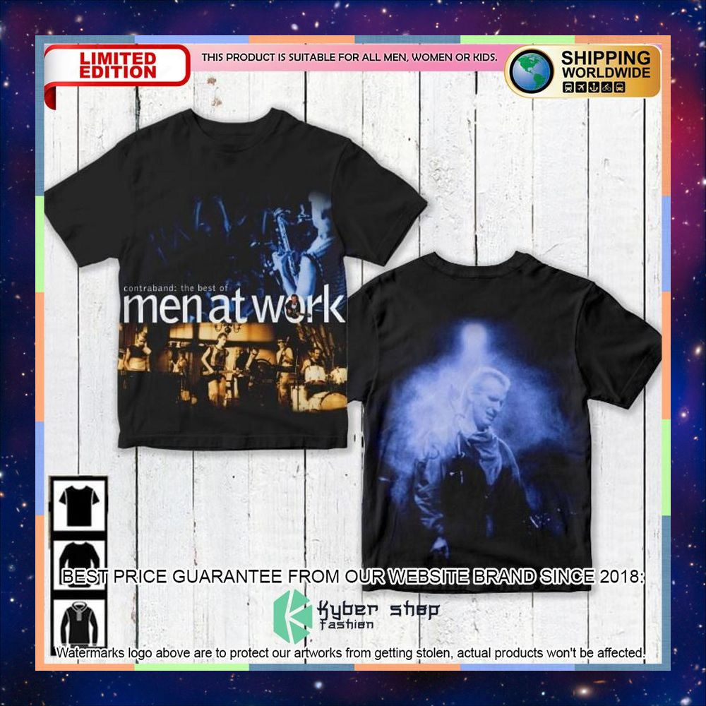 men at work contraband the best of men at work 3d t shirt 1 322