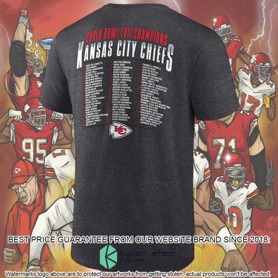 Men's Kansas City Chiefs Heather Charcoal Super Bowl LVII Champions Made The Cut T-Shirt 3 Men's Kansas City Chiefs Heather Charcoal Super Bowl LVII Champions Made The Cut T-Shirt word3
