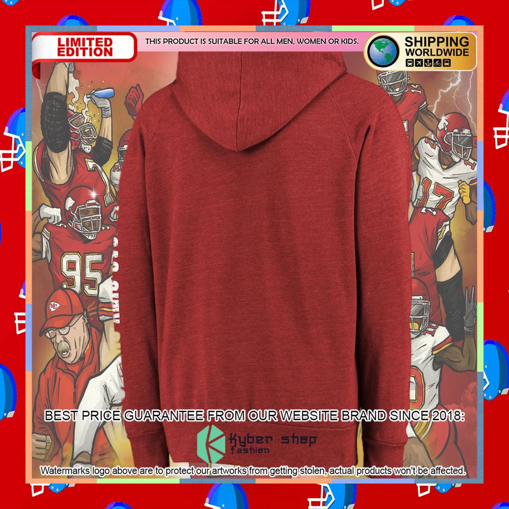 Men's Kansas City Chiefs Majestic Threads Red Super Bowl LVII Champions Always Champs Tri-Blend Hoodie 6 Men's Kansas City Chiefs Majestic Threads Red Super Bowl LVII Champions Always Champs Tri-Blend Hoodie word1