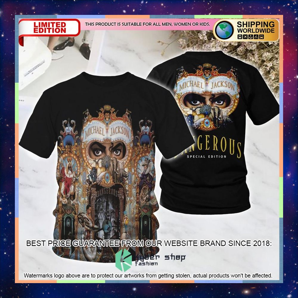 michael jackson dangerous 3d t shirt 1 773
