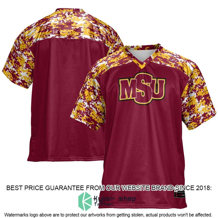 Midwestern State Mustangs Maroon Football Jersey