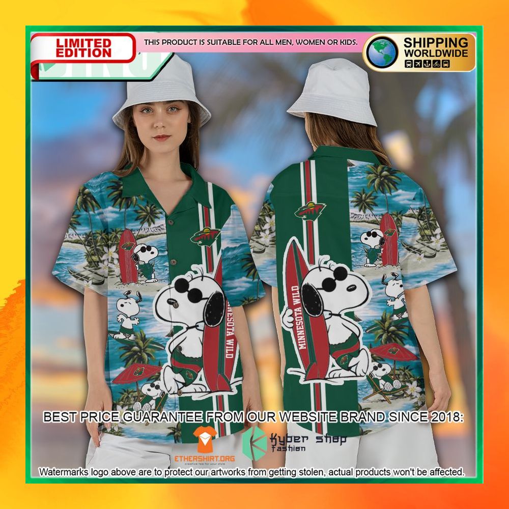 Minnesota Wild Snoopy Hawaiian Shirt and Shorts 4 minnesota wild snoopy hawaiian shirt and shorts 1 739