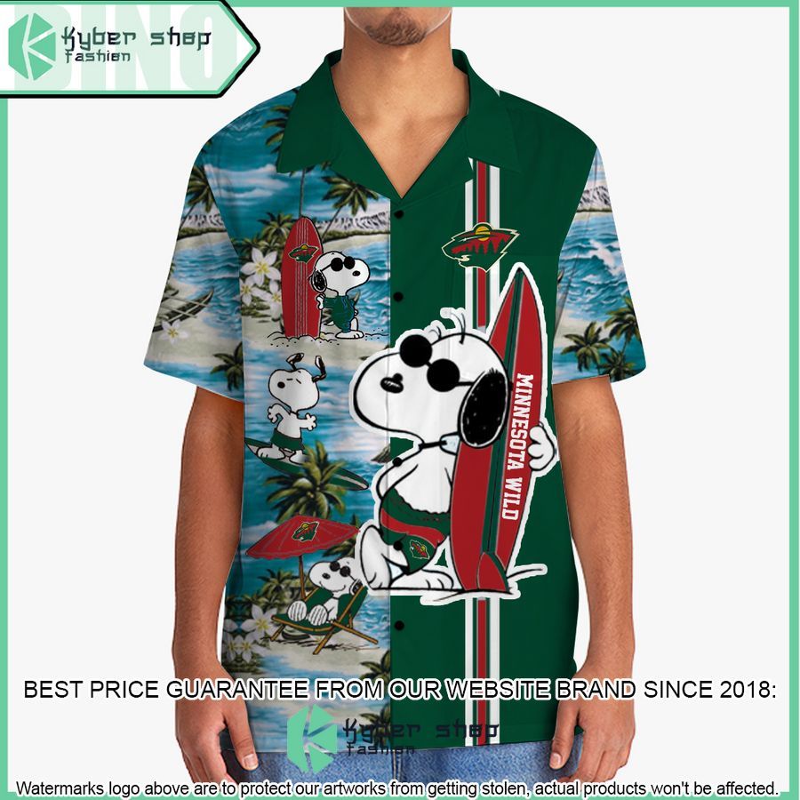 minnesota wild snoopy hawaiian shirt and shorts 2 250