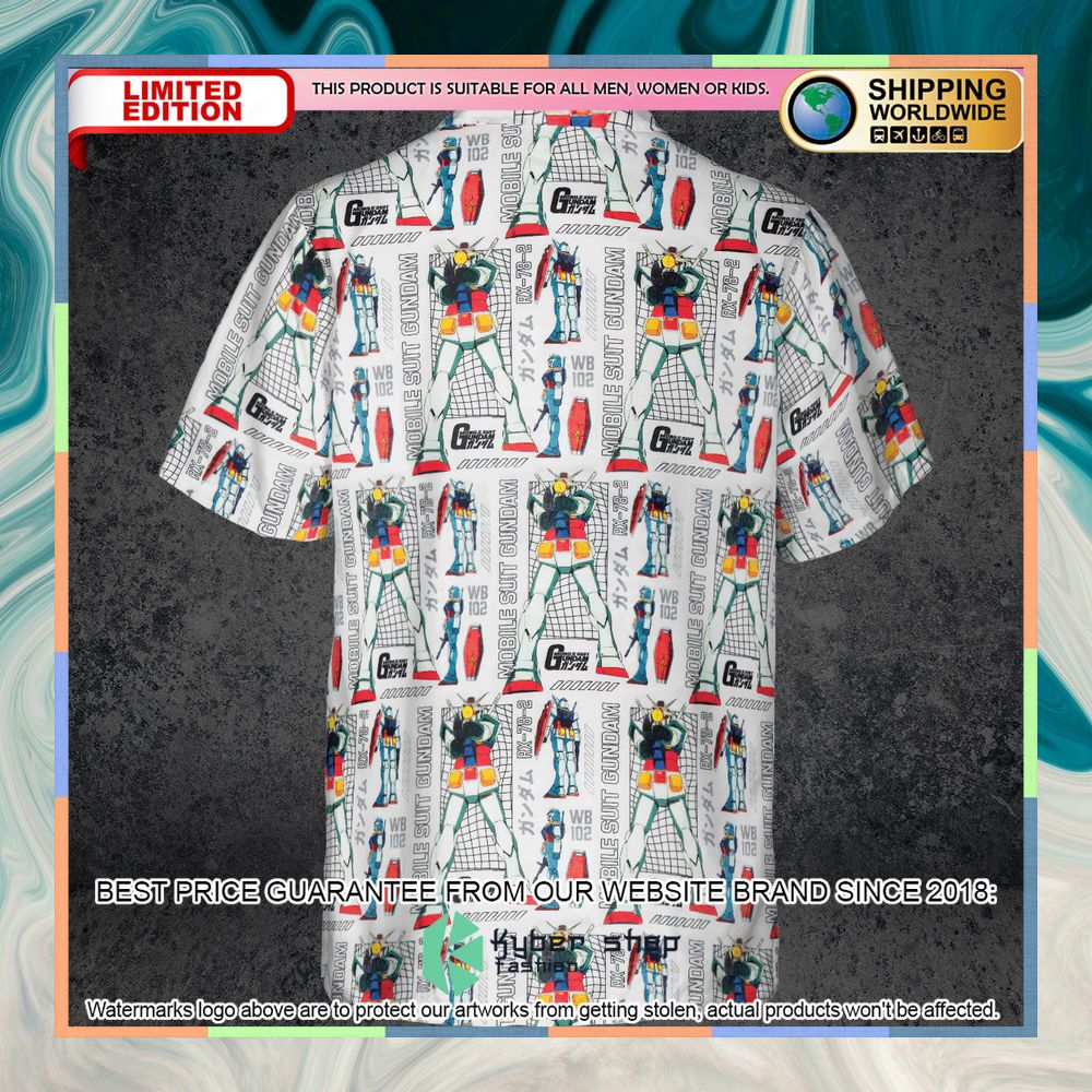 Mobile Suit Gundam Pattern Hawaiian Shirt 10 Mobile Suit Gundam Pattern Hawaiian Shirt word2