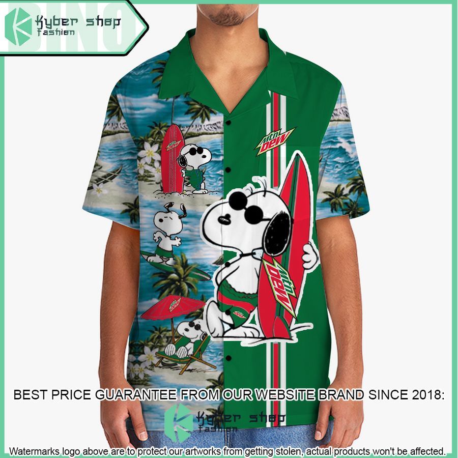 mountain dew snoopy hawaiian shirt and shorts 2 434