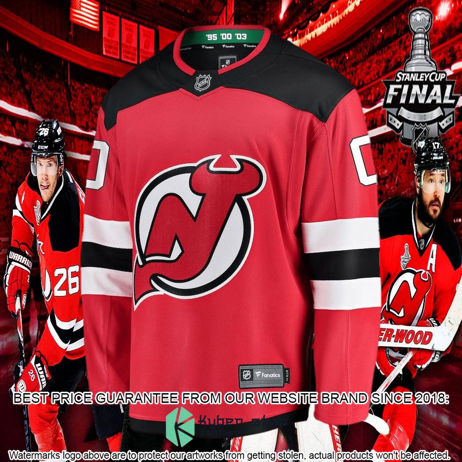 New Jersey Devils Home Breakaway CUSTOM Red Hockey Jersey 5 new jersey devils home breakaway custom red hockey jersey 5 253
