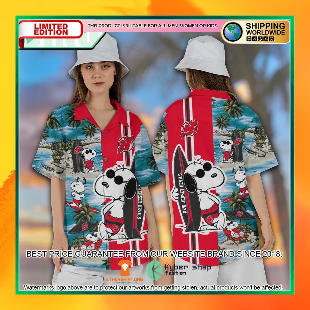 New Jersey Devils Snoopy Hawaiian Shirt and Shorts 6 new jersey devils snoopy hawaiian shirt and shorts 3 90