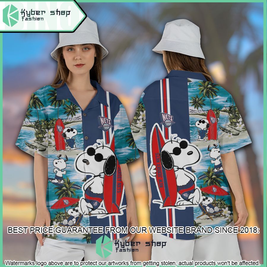 new jersey nets snoopy hawaiian shirt short 1 499