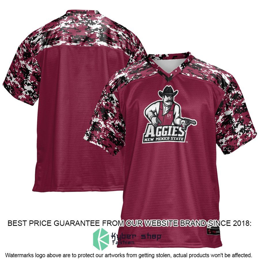 New Mexico State Aggies Crimson Football Jersey word1