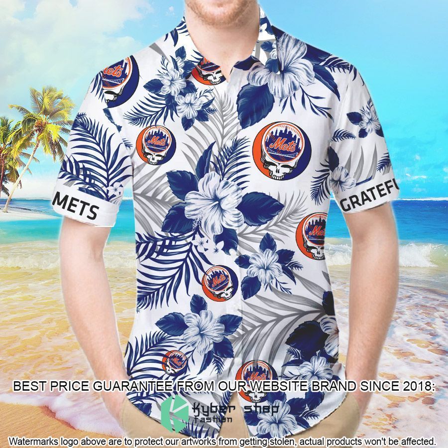 new york mets grateful dead tropical aloha hawaiian shirt shorts 2 718
