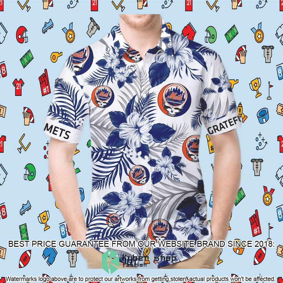 New York Mets Grateful Dead Tropical Aloha Hawaiian Shirt, Shorts 7 new york mets grateful dead tropical aloha hawaiian shirt shorts 7 500