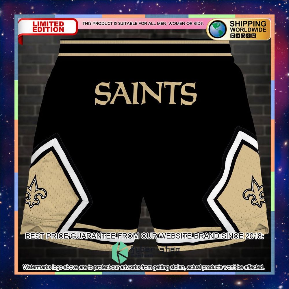 NFL New Orleans Saints Shorts 3 nfl new orleans saints shorts 1 480