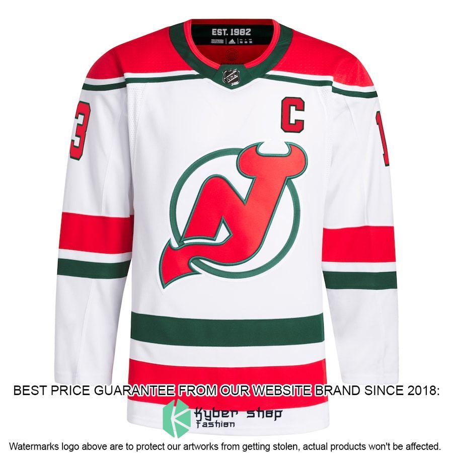 nico hischier new jersey devils 2022 23 heritage primegreen authentic pro white hockey jersey 2 363