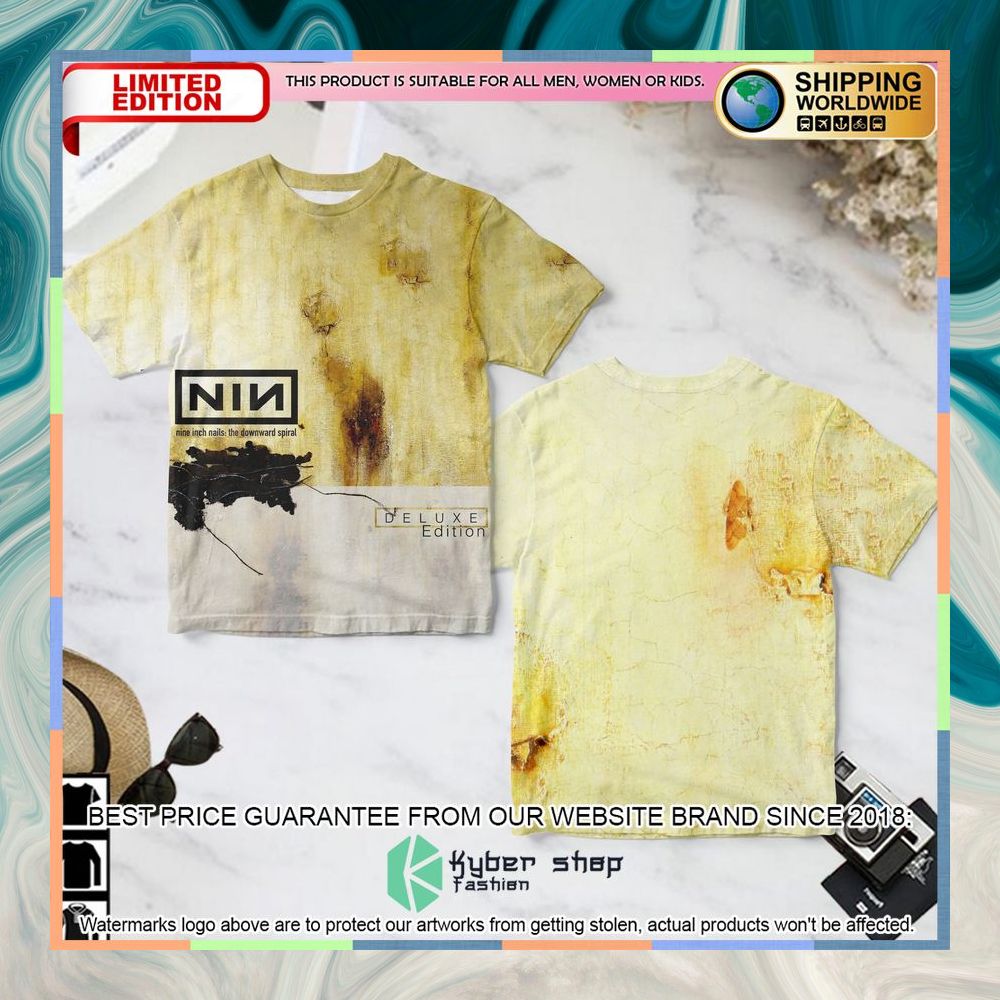 Nine Inch Nails Band The Downward Spiral Album T Shirt 3 nine inch nails band the downward spiral album t shirt 1 639