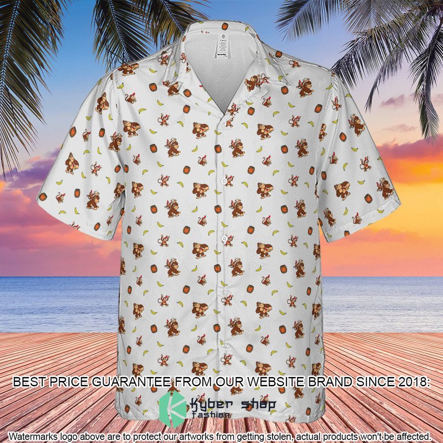 nintendo donkey kong characters pattern hawaiian shirt 2 710