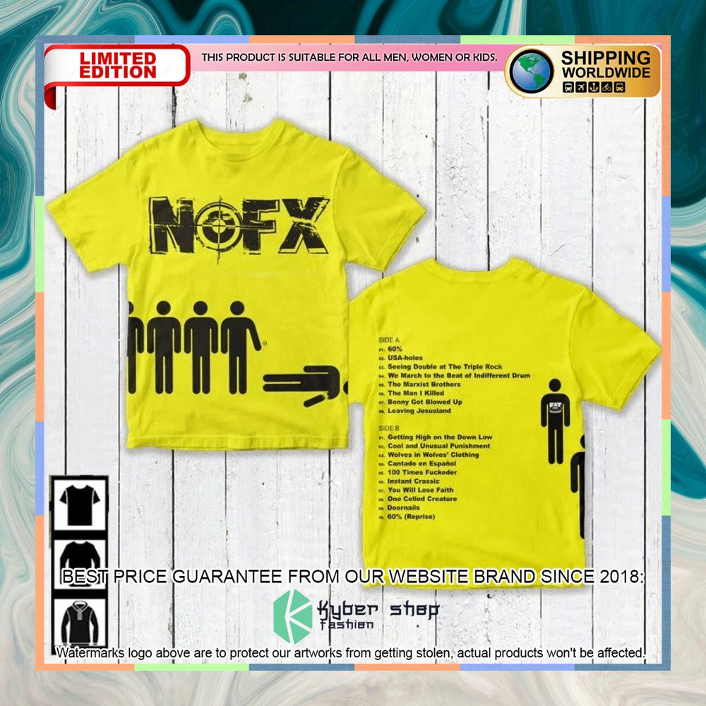 NOFX Band Wolves In Wolves' Clothing Album T Shirt 3 nofx band wolves in wolves clothing album t shirt 1 410