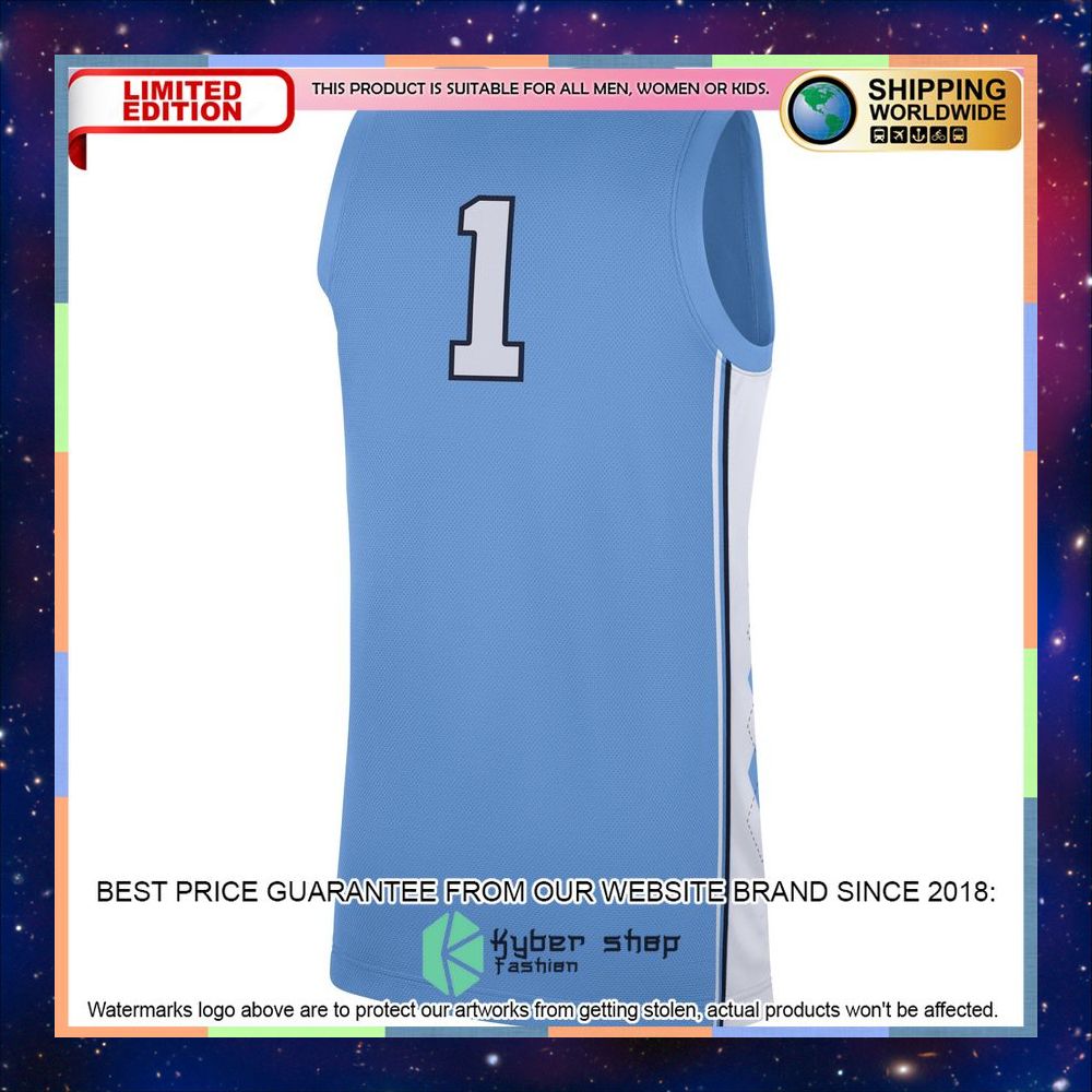 North Carolina Tar Heels Jordan Brand Carolina Blue Football Jersey 7 North Carolina Tar Heels Jordan Brand Carolina Blue Football Jersey word2