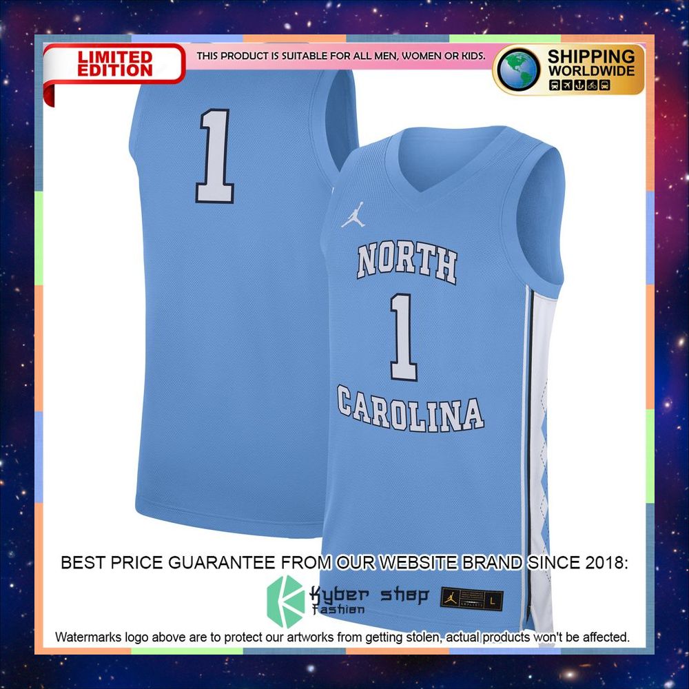 North Carolina Tar Heels Jordan Brand Carolina Blue Football Jersey 8 North Carolina Tar Heels Jordan Brand Carolina Blue Football Jersey word2