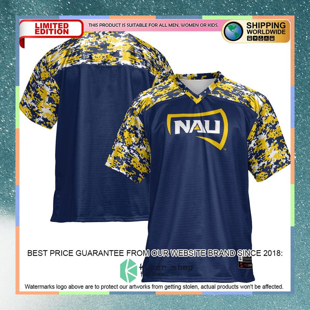 Northern Arizona Lumberjacks Navy Football Jersey 8 Northern Arizona Lumberjacks Navy Football Jersey word2