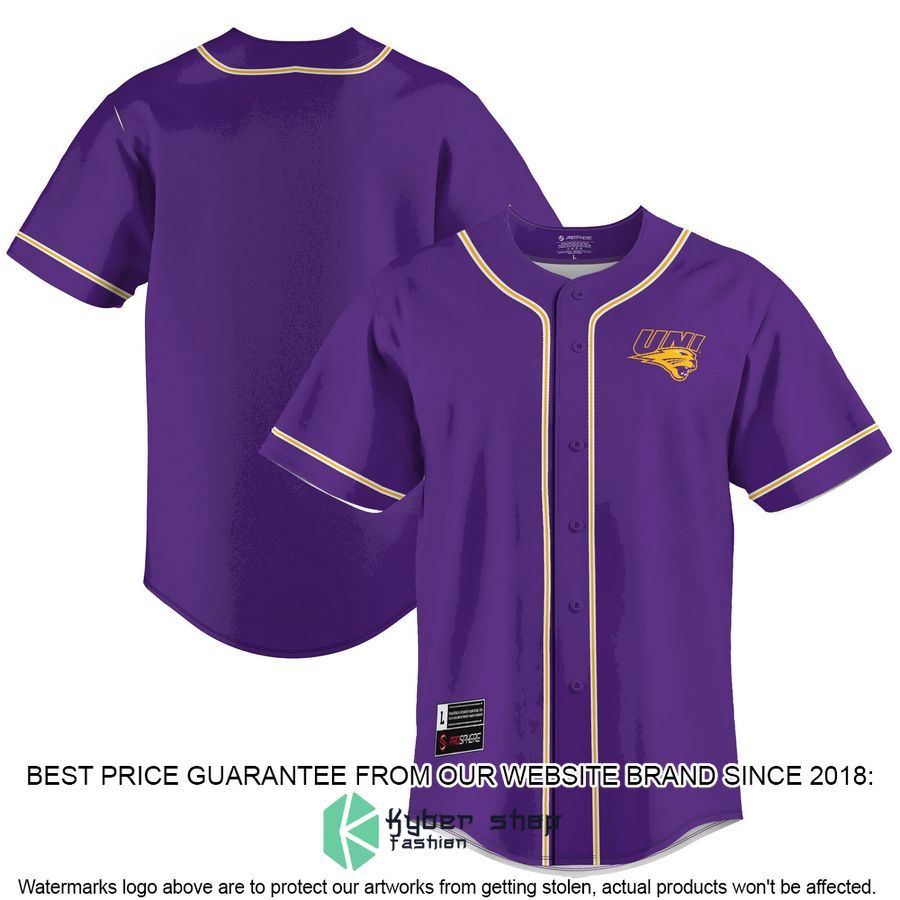 Northern Iowa Panthers Purple Baseball Jersey