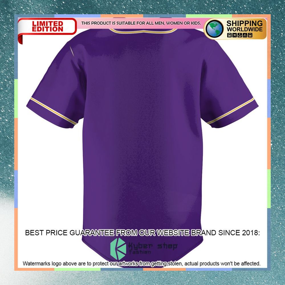 Northern Iowa Panthers Purple Baseball Jersey 7 Northern Iowa Panthers Purple Baseball Jersey word2