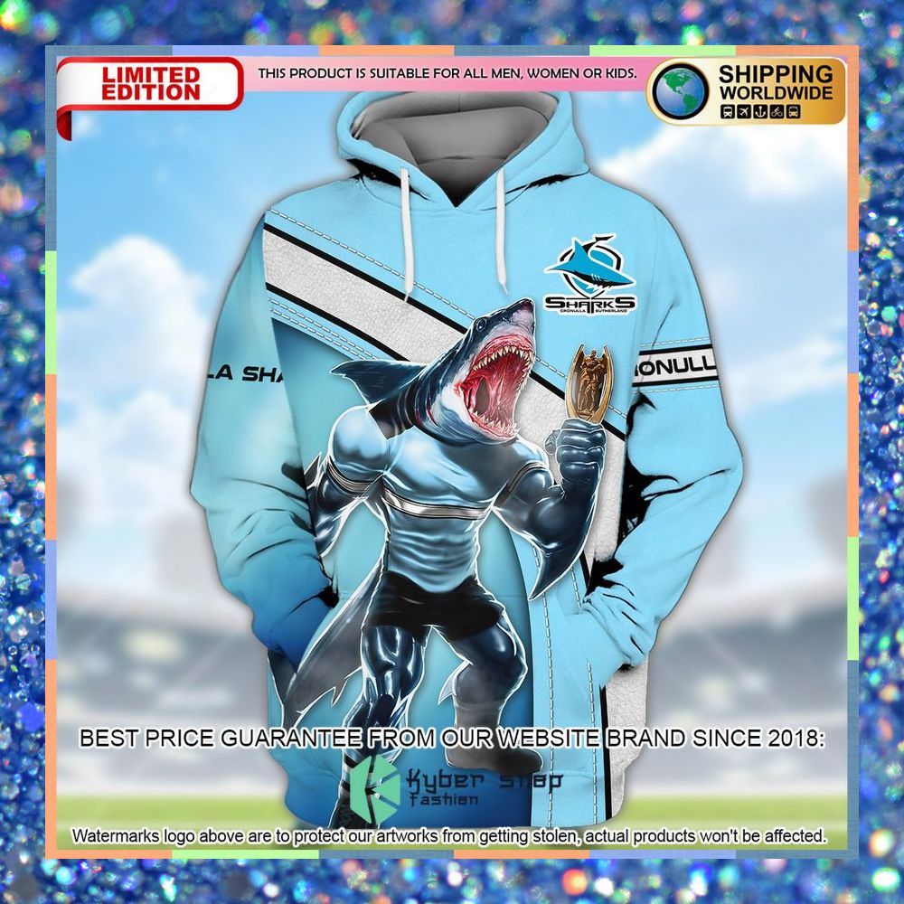 nrl cronulla sutherland sharks 3d hoodie shirt 2 574