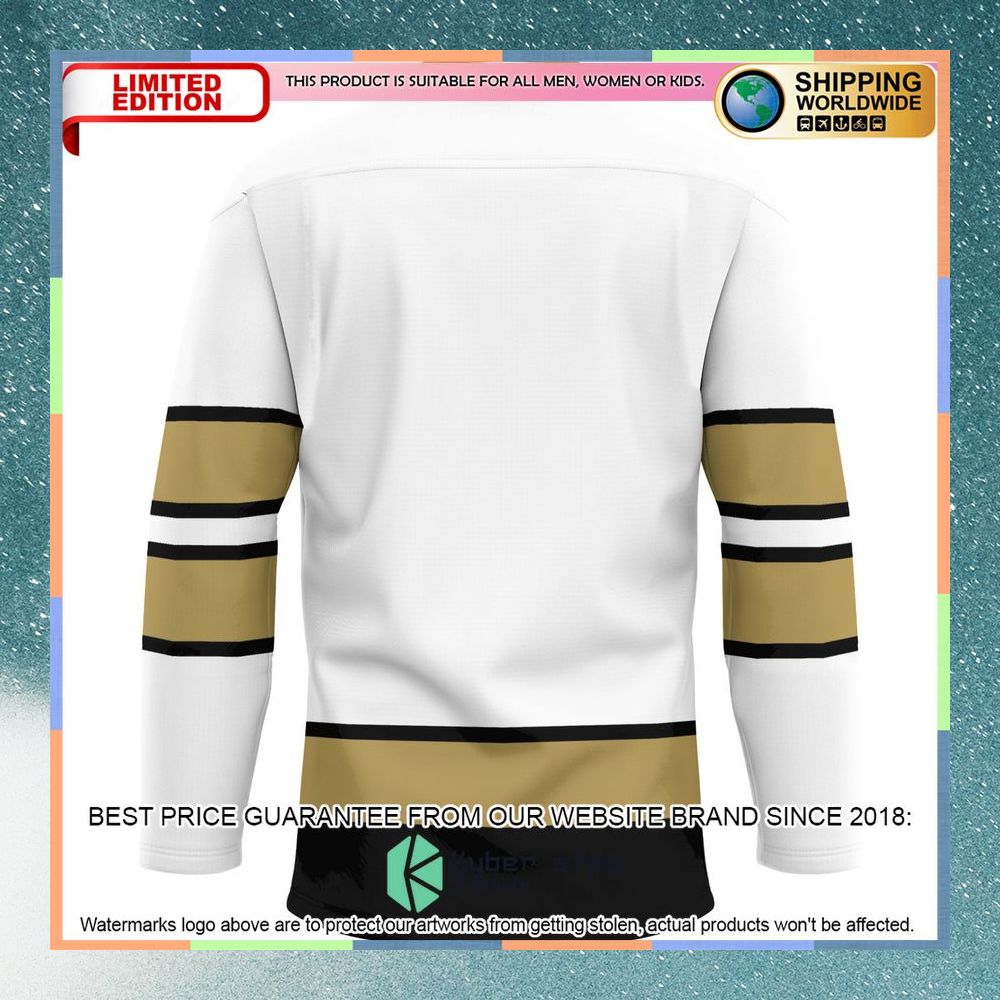 Oakland Golden Grizzlies White Hockey Jersey 7 Oakland Golden Grizzlies White Hockey Jersey word1