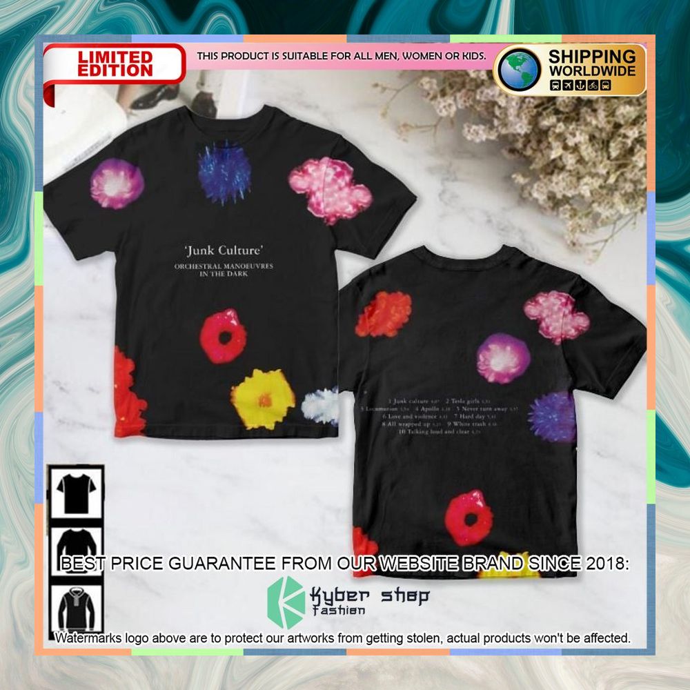 Orchestral Manoeuvres In The Dark Junk Culture Album T Shirt 3 orchestral manoeuvres in the dark junk culture album t shirt 1 158