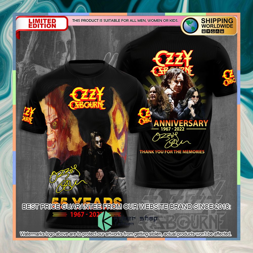 Ozzy Osbourne 55 Years Anniversary T Shirt 7 ozzy osbourne 55 years anniversary t shirt 1 548