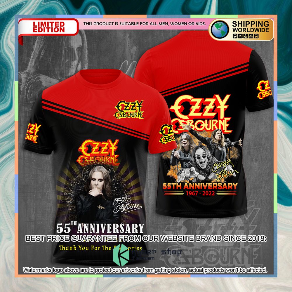 Ozzy Osbourne 55Th Anniversary Red T Shirt 7 ozzy osbourne 55th anniversary red t shirt 1 218
