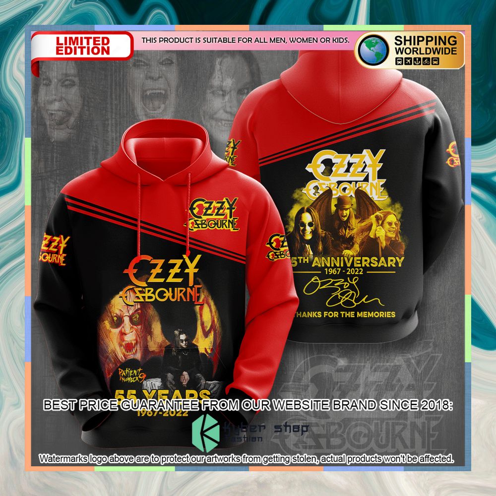 Ozzy Osbourne 55Th Anniversary Thanks For The Memories T Shirt 9 ozzy osbourne 55th anniversary thanks for the memories t shirt 3 686