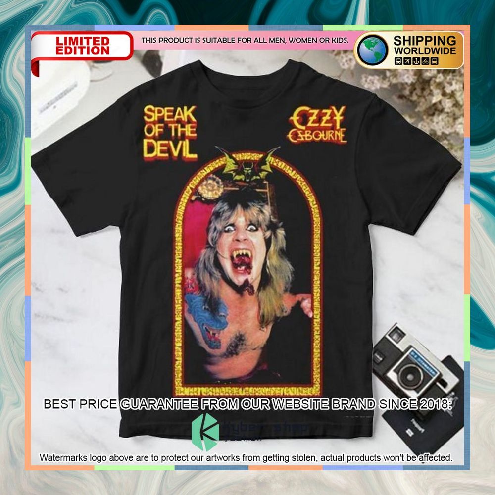 Ozzy Osbourne Speak Of The Devil Album T Shirt 3 ozzy osbourne speak of the devil album t shirt 1 524