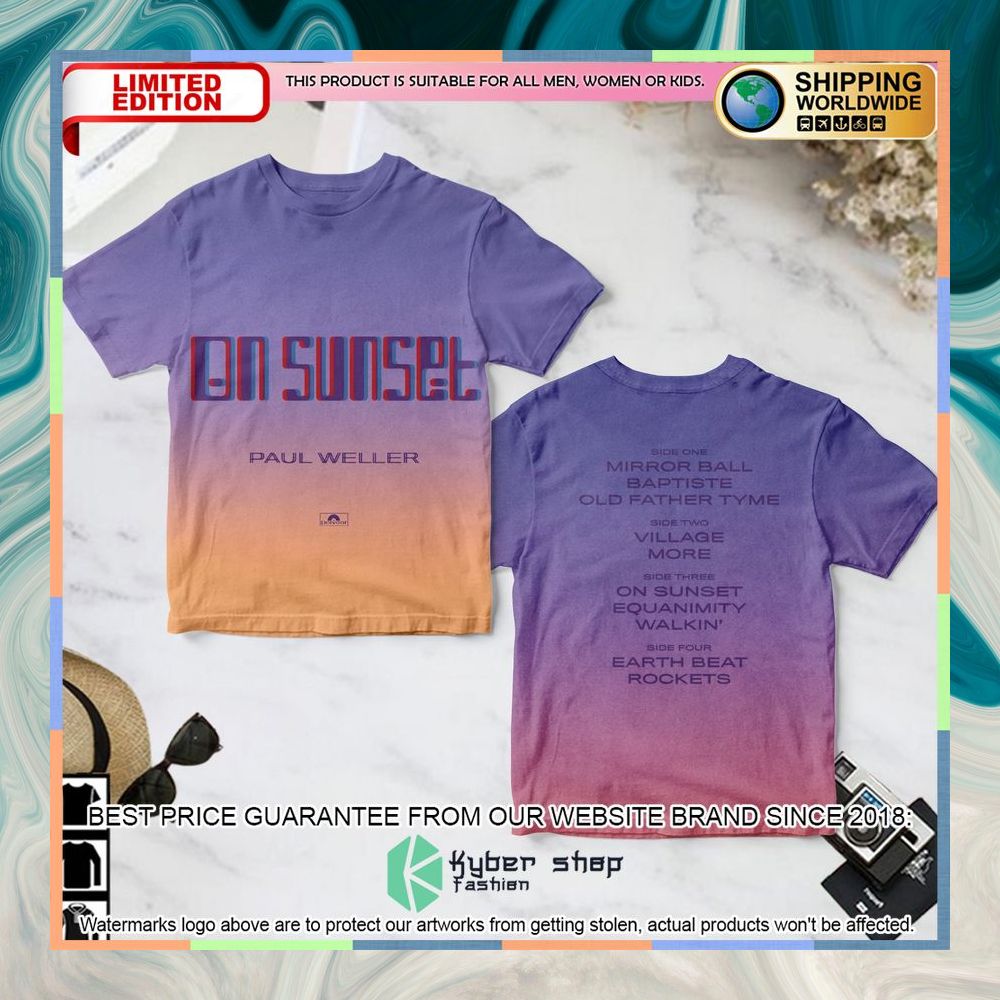 Paul Weller On Sunset Album T Shirt 3 paul weller on sunset album t shirt 1 937