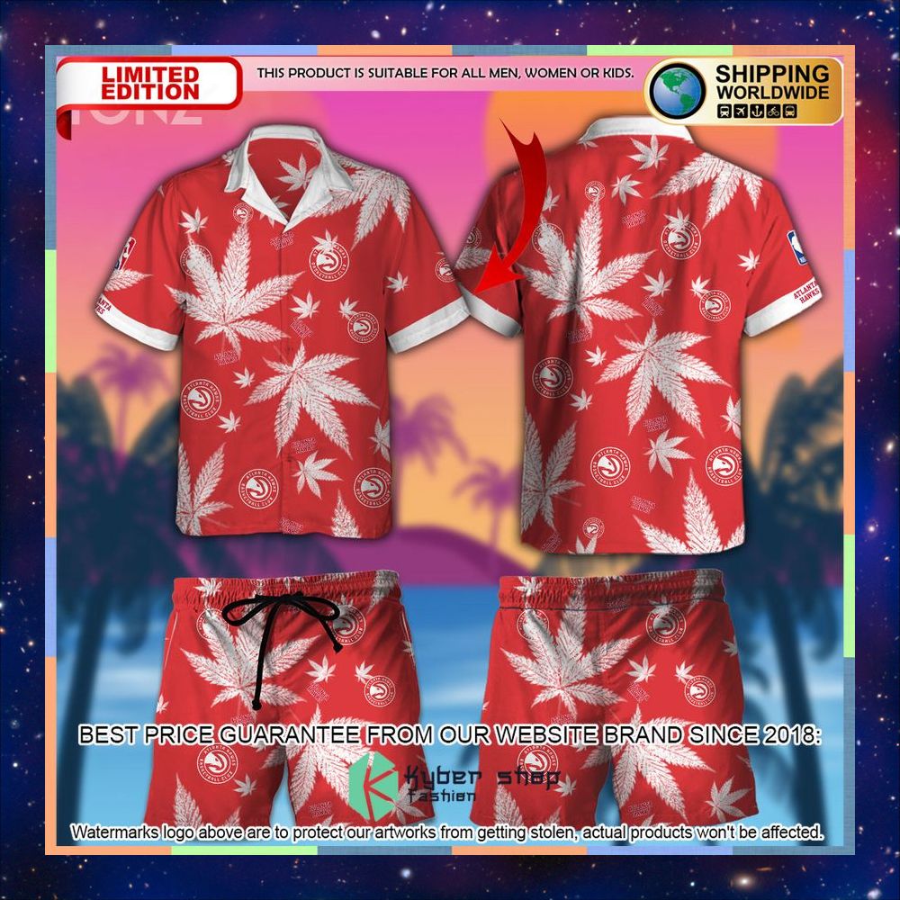 Personalized Atlanta Hawks NBA Weed Cannabis Hawaiian Shirt, Short 3 personalized atlanta hawks nba weed cannabis hawaiian shirt short 1 254