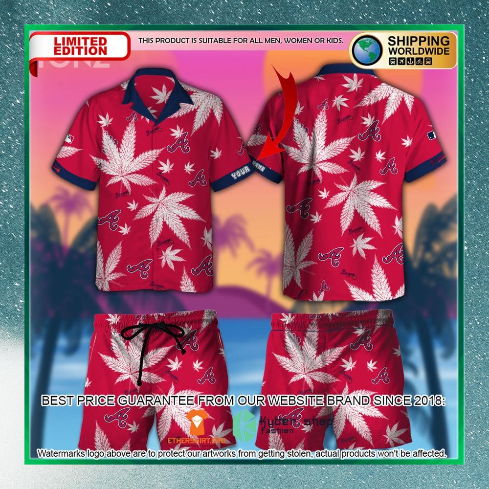 Personalized Cannabis Atlanta Braves Hawaiian Shirt, Shorts 3 personalized cannabis atlanta braves hawaiian shirt shorts 1 496
