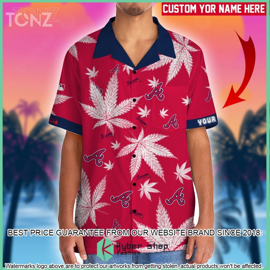 personalized cannabis atlanta braves hawaiian shirt shorts 2 16