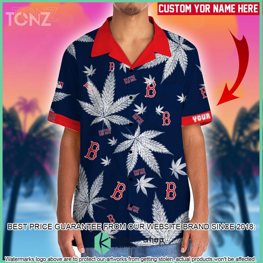 personalized cannabis boston red sox hawaiian shirt shorts 2 786