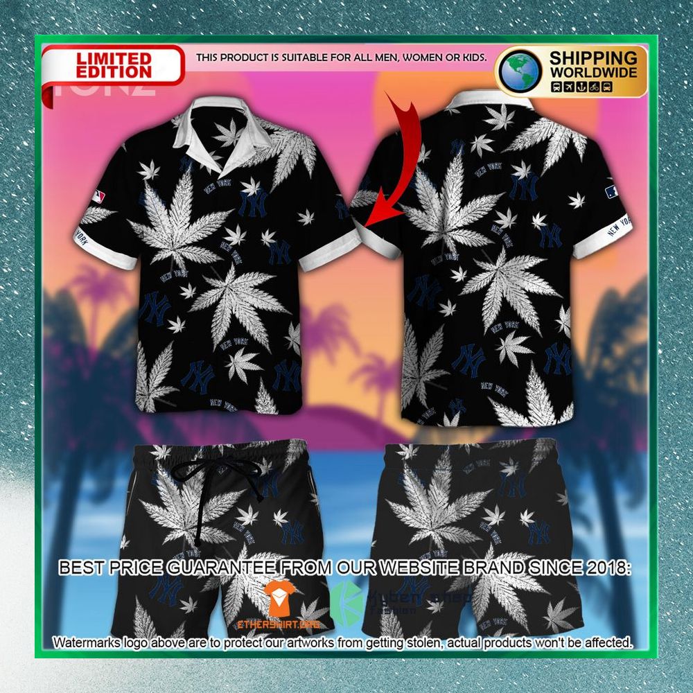 Personalized Cannabis New York Yankees Hawaiian Shirt, Shorts 3 personalized cannabis new york yankees hawaiian shirt shorts 1 548