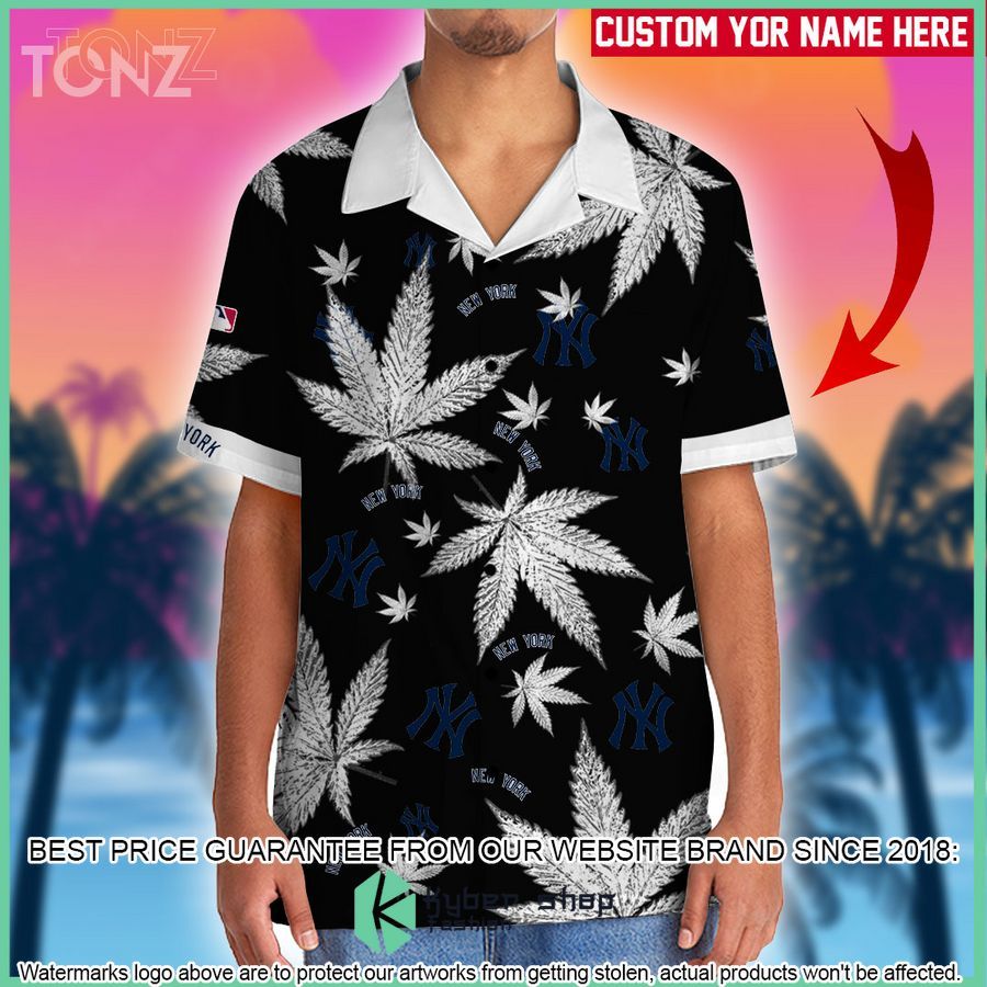 personalized cannabis new york yankees hawaiian shirt shorts 2 135