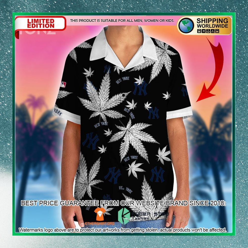 Personalized Cannabis New York Yankees Hawaiian Shirt, Shorts 4 personalized cannabis new york yankees hawaiian shirt shorts 2 555